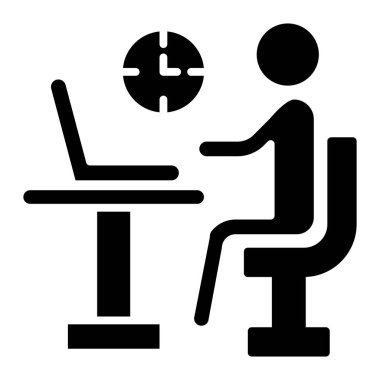 Ofis masası. Web simgesi