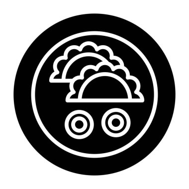 bulut simgesi, vektör illüstrasyonu