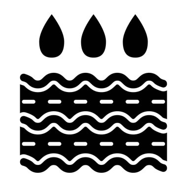 Su emme web simgesi basit illüstrasyon