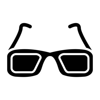 Gözlük ikonu. vektör illüstrasyonu