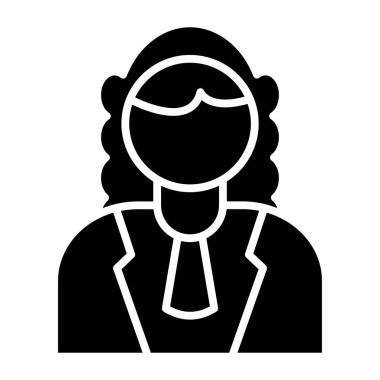 Yargıç Erkek Web simgesi basit bir illüstrasyon