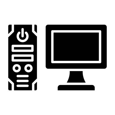 Oyun Pc simgesi vektör illüstrasyonu