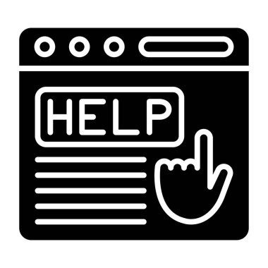 Basit illüstrasyon için web simgesine yardım