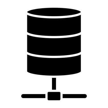 veritabanı. Web simgesi basit illüstrasyon