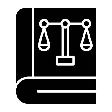 Hukuk Kitabı web simgesi basit illüstrasyon