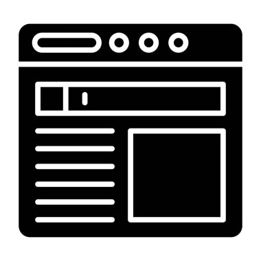 Tarayıcı penceresi. Basit resimleme