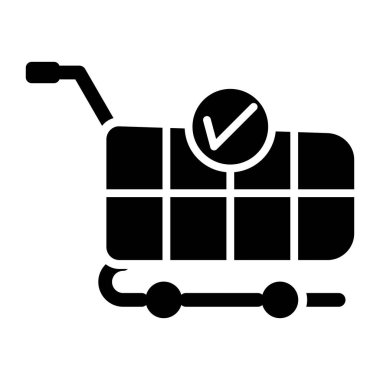 Alışveriş arabası ikon vektör illüstrasyonu