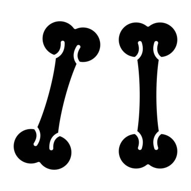 Kemikler. Web simgesi basit illüstrasyon 