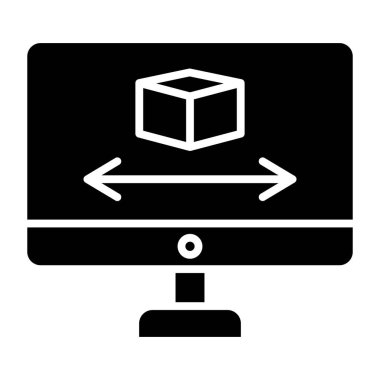 Hareket Grafiği Web simgesi basit illüstrasyon