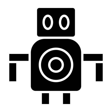 Nanorobot Web simgesi basit bir illüstrasyon