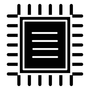 İşlemci. Web simgesi basit illüstrasyon