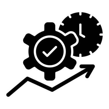 Verimlilik. Web simgesi basit illüstrasyon