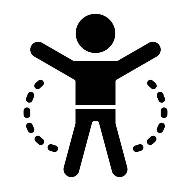 Atlayan Jack. Web simgesi basit illüstrasyon