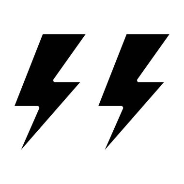 Şimşek simgesi, vektör illüstrasyonu