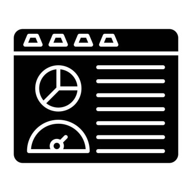 Gösterge paneli. Web simgesi basit illüstrasyon 