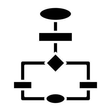 Akış şeması. Web simgesi basit illüstrasyon