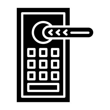 Akıllı Kapı. Web simgesi basit illüstrasyon 