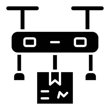 İHA Teslimatı. Web simgesi basit illüstrasyon 