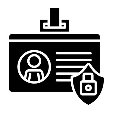 ID kart simgesi vektör illüstrasyonu