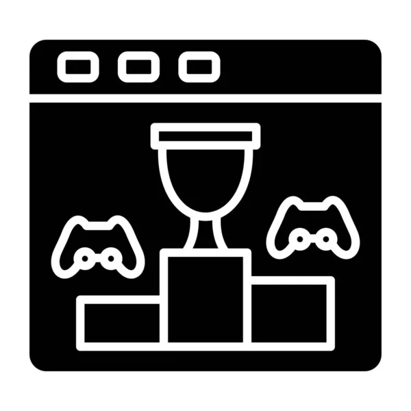 Juego Torneo Icono Web Ilustración Simple — Vector de stock