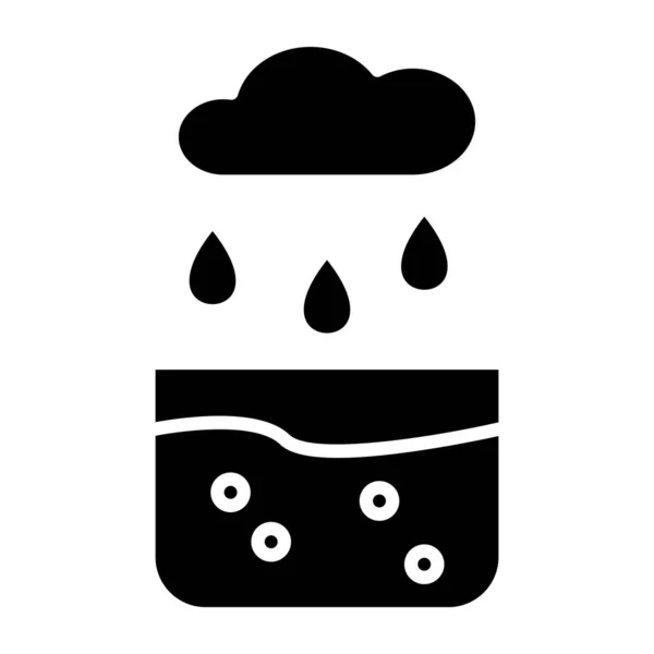 Recoger Agua Icono Web Ilustración Simple — Vector de stock