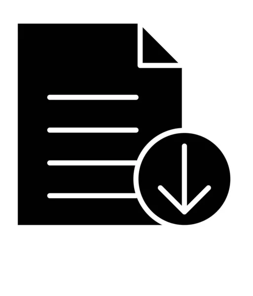 Download File Icon Vector Illustration Simple Design — Stock Vector