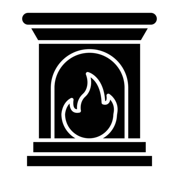 Fireplace Web Icon Simple Design — Stock Vector