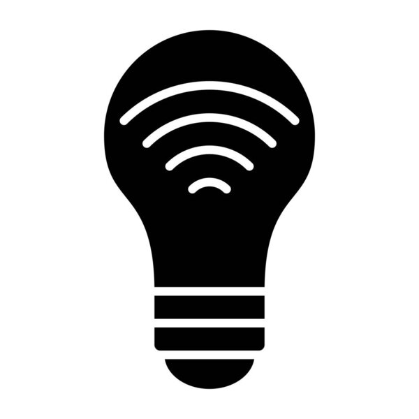 light bulb icon, vector illustration