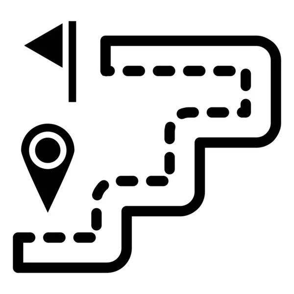 Gps Mapa Jednoduchý Design — Stockový vektor