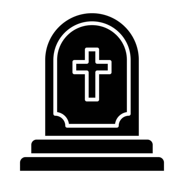 Gravestone Web Icon Simple Illustration — Stock Vector