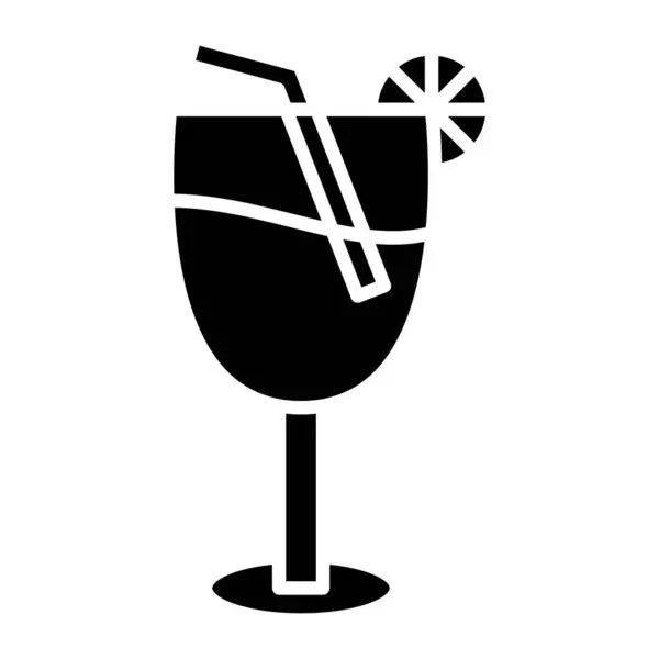 Icona Del Cocktail Semplice Illustrazione — Vettoriale Stock