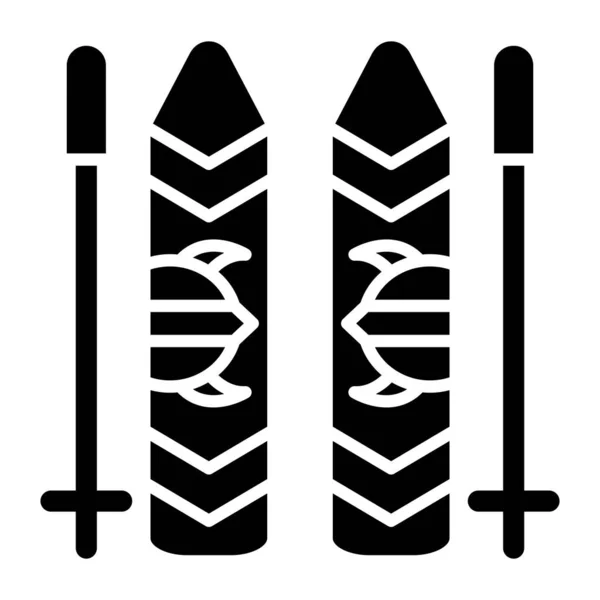 stock vector Viking Skis web icon simple illustration