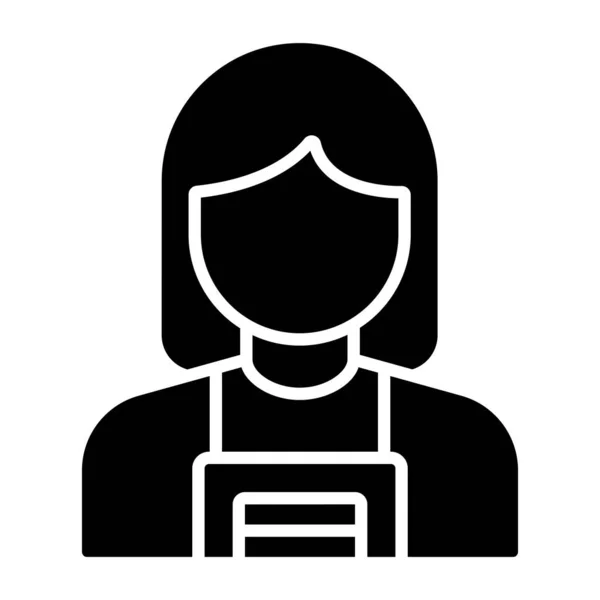 Woman Avatar Icon Outline Female Manager Vector Illustration Symbol — 图库矢量图片