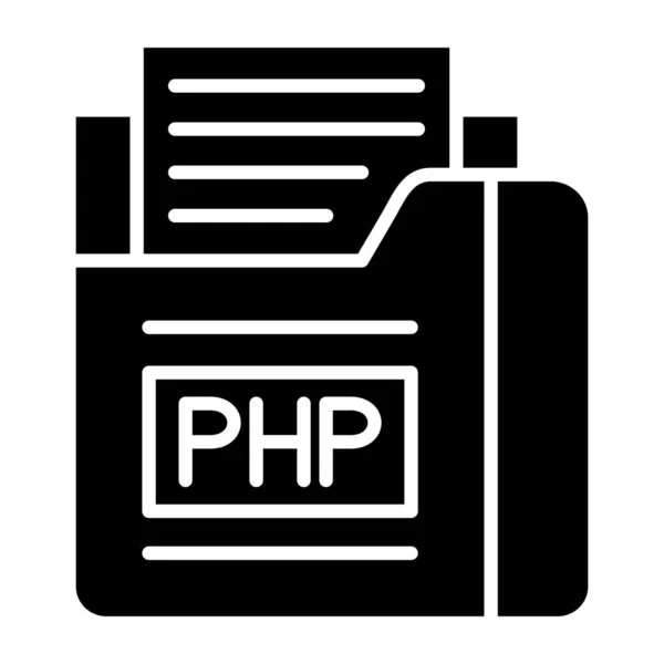 Phpファイル形式のアイコン ベクトル図 — ストックベクタ