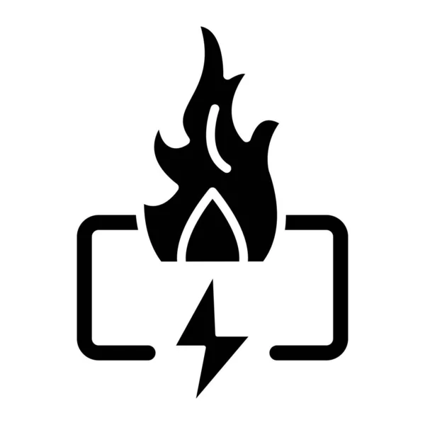 火災エネルギーアイコンベクトルイラストデザイン — ストックベクタ