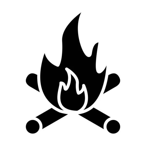 たき火のアイコン キャンプファイヤー ベクトル シンボルの — ストックベクタ