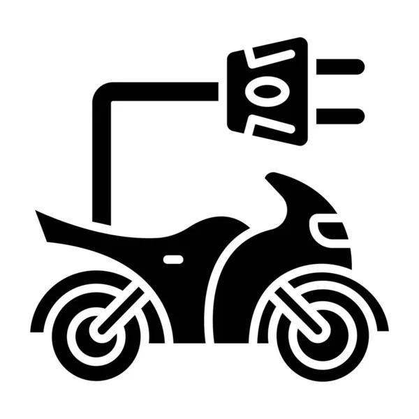 Ilustração Elétrica Vetor Ícone Bicicleta — Vetor de Stock