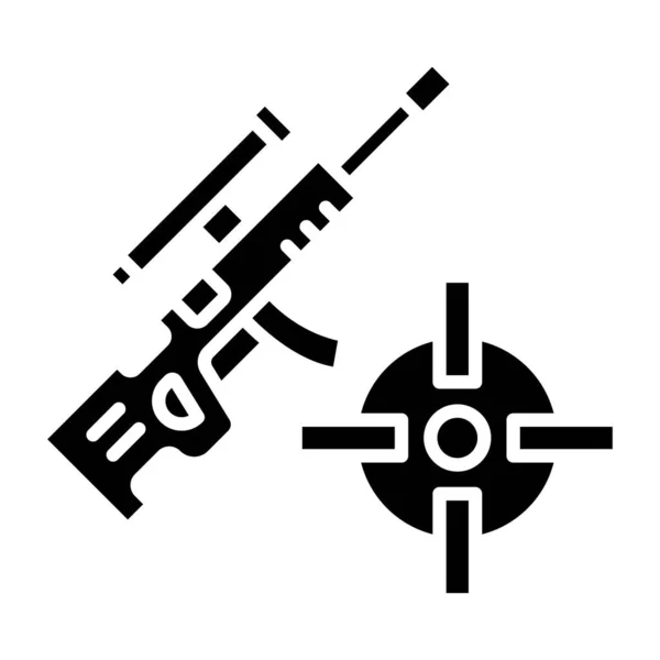 Arma Con Ilustración Del Vector Icono Destino — Vector de stock