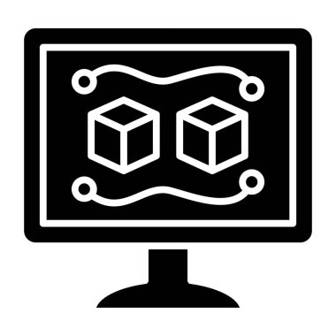 Canlandırma basit simgesi, vektör illüstrasyonu