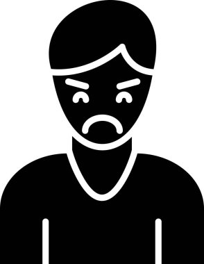 Saldırganlık basit simgesi, vektör illüstrasyonu