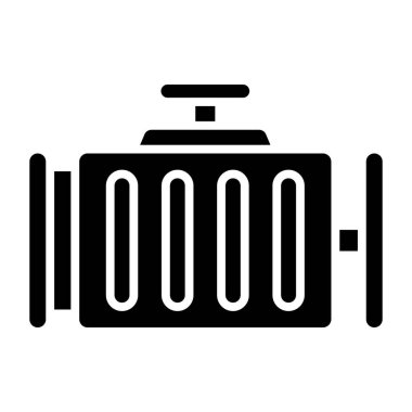 motor basit simgesi, vektör illüstrasyonu