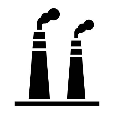 Fabrika ikonu. vektör illüstrasyonu