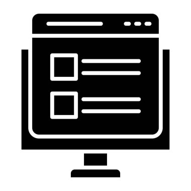 bilgisayar izleyici vektör illüstrasyonu