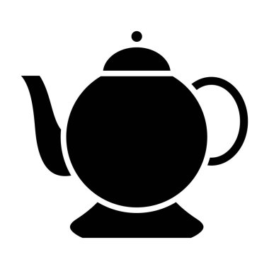 Çaydanlık. Web simgesi basit illüstrasyon