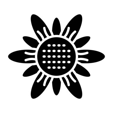 Sunflower icon, vector illustration simple design