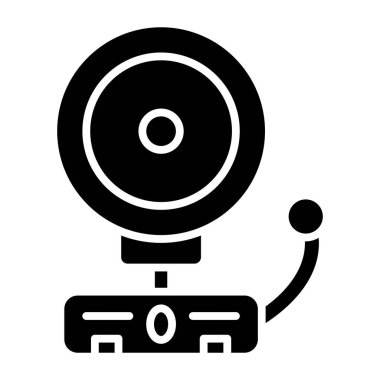 Yangın alarmı simgesi, vektör illüstrasyonu 