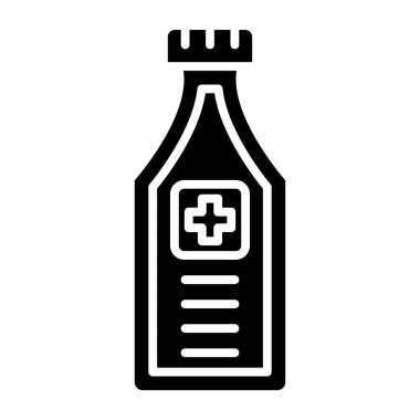 Şurup basit simgesi, vektör illüstrasyonu