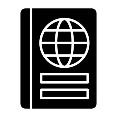 Pasaport. Web simgesi basit illüstrasyon