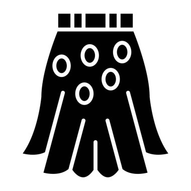 Basit etek simgesi, vektör illüstrasyonu