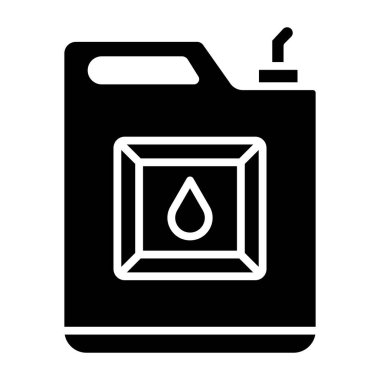 Benzin basit simgesi, vektör illüstrasyonu